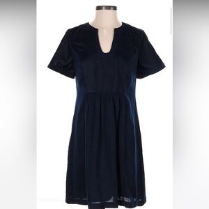 LOFT Blue Puff Sleeve A-Line Dress